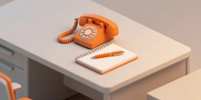 Masada telefon ve not defteri — aradığınızda insan açar