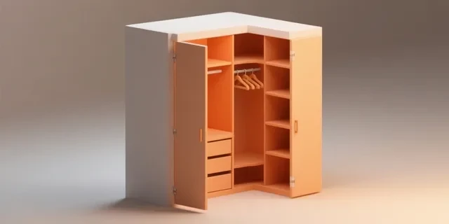 Gardırop / Dolap hesaplama aracı — izometrik 3D illüstrasyon