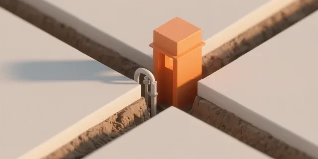 Hendek / Kanal Kazısı hesaplama aracı — izometrik 3D illüstrasyon