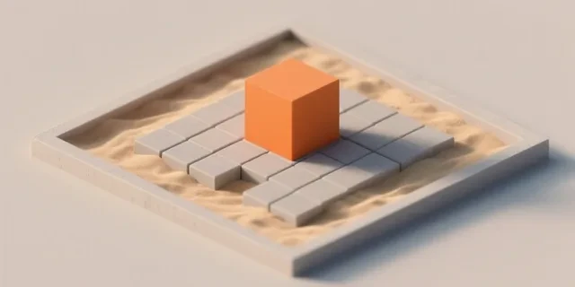 Kaldırım / Parke Taşı hesaplama aracı — izometrik 3D illüstrasyon