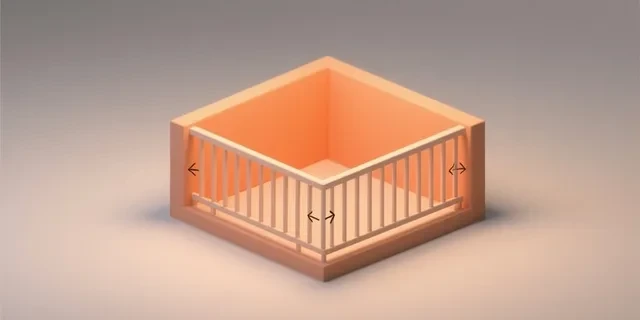 Korkuluk Ölçüleri (Bilgi) hesaplama aracı — izometrik 3D illüstrasyon