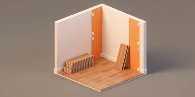 Laminat Parke hesaplama aracı — izometrik 3D illüstrasyon