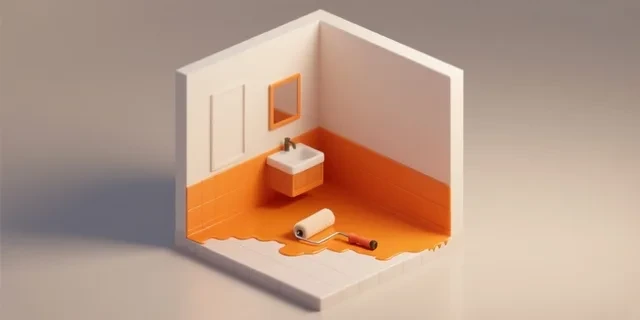 Likit (Sürme) Su Yalıtımı hesaplama aracı — izometrik 3D illüstrasyon