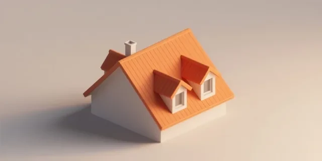 Mansard Çatı hesaplama aracı — izometrik 3D illüstrasyon