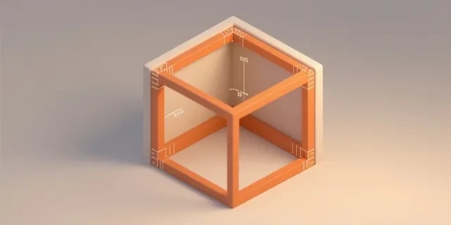 Mobilya Köşe Birleşim Açıları hesaplama aracı — izometrik 3D illüstrasyon