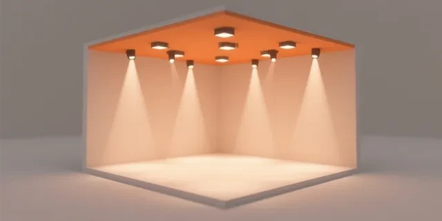 Spot Sayısı ve Dizilimi hesaplama aracı — izometrik 3D illüstrasyon